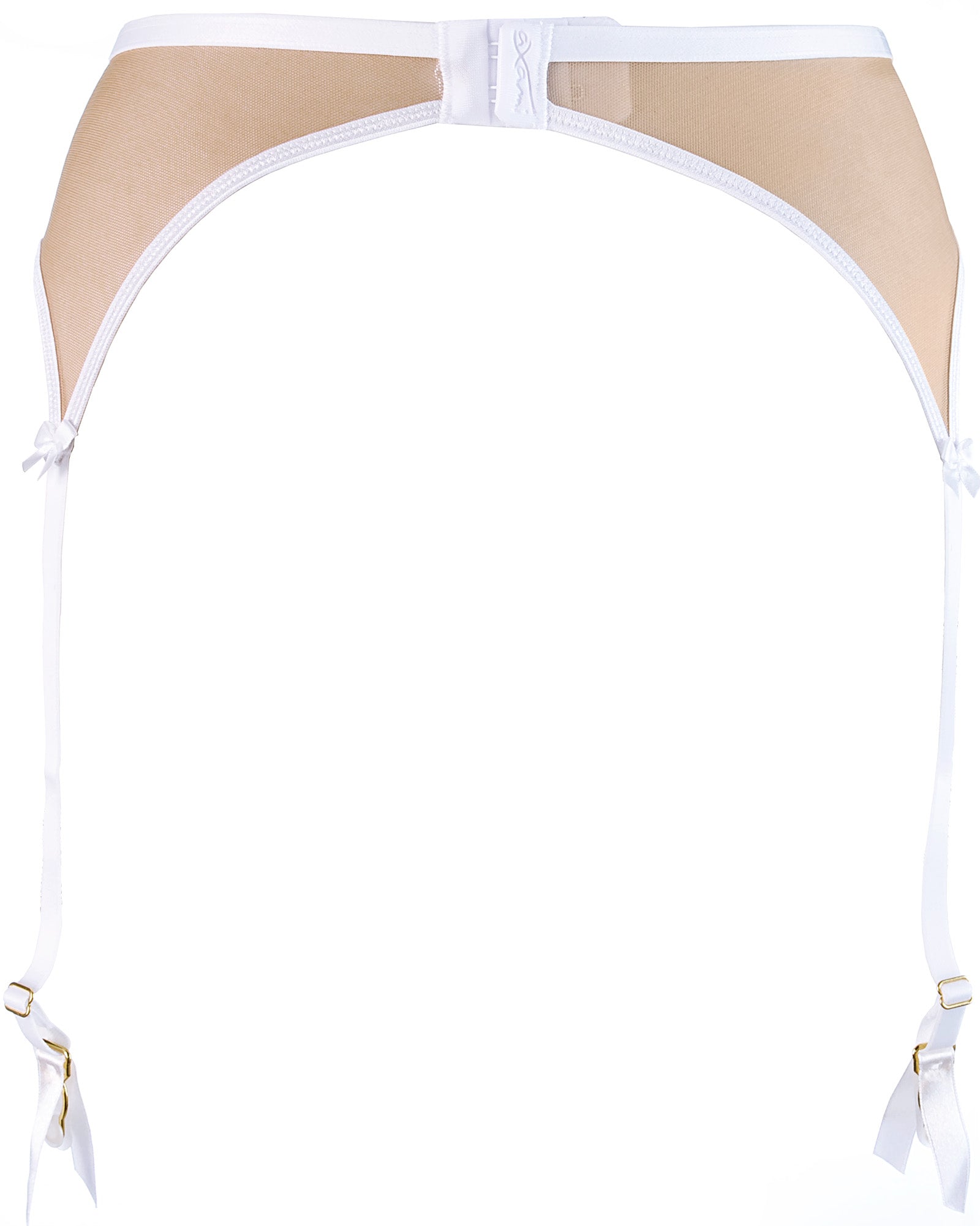 Ashley White & Nude Lace Garter