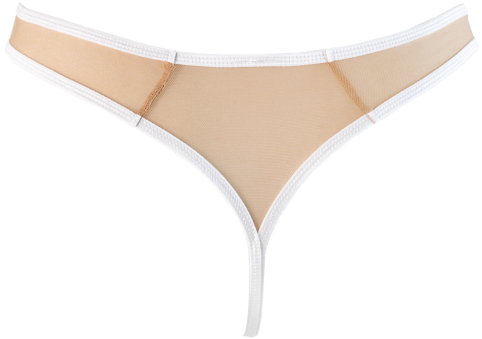 Ashley White & Nude Soft Lace String
