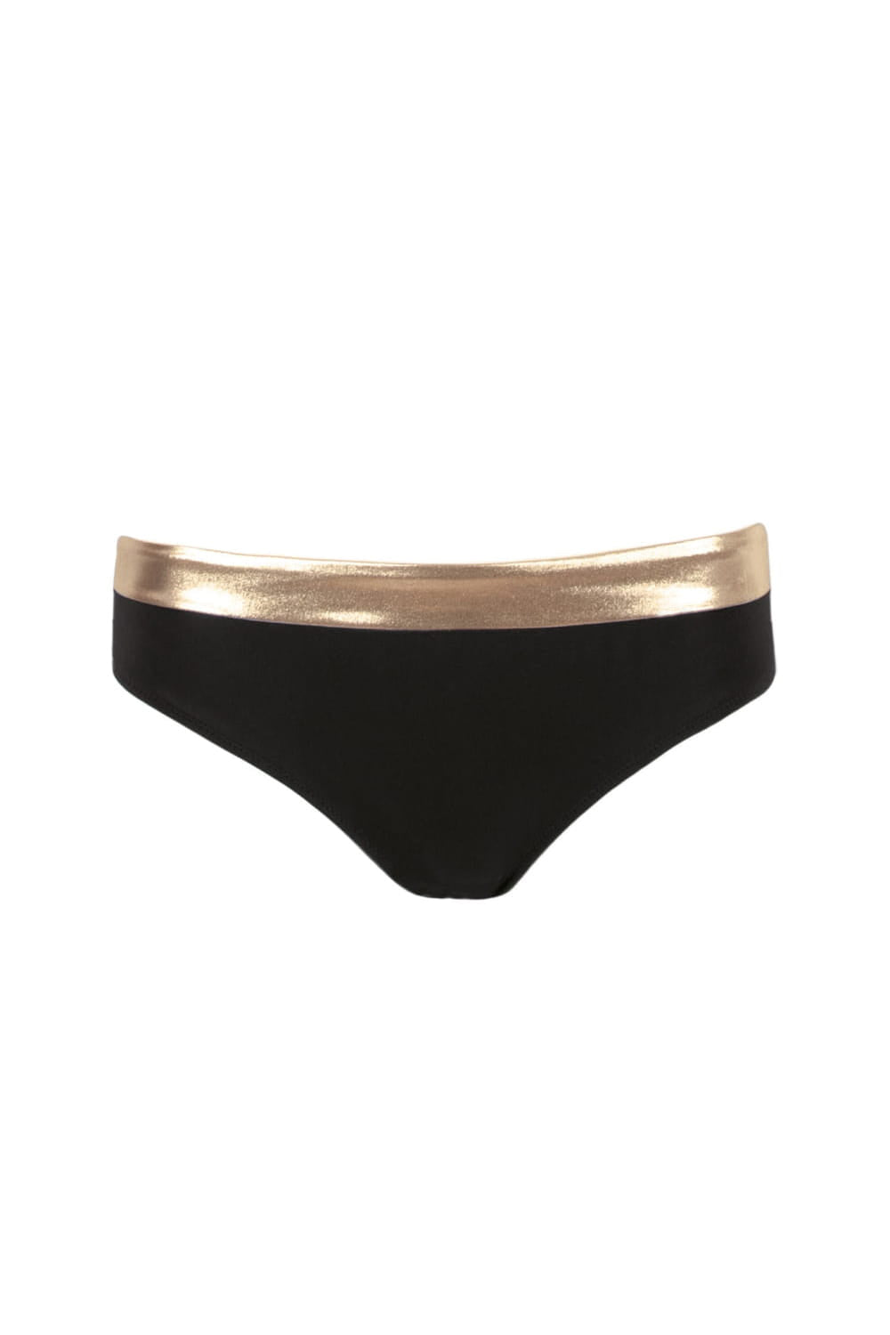 Bayside Bliss Bikini Brief Black & Gold
