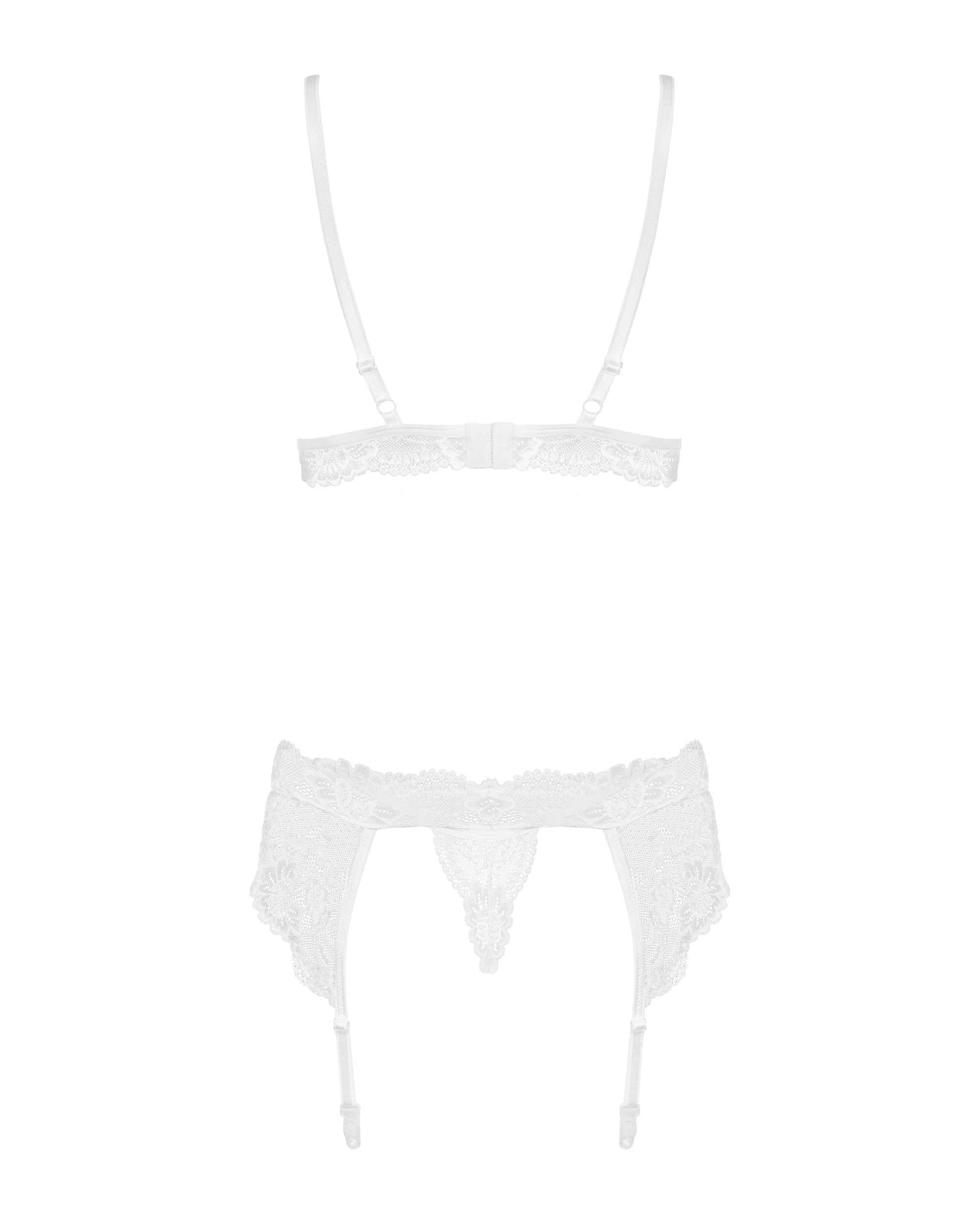Amber 3 Piece Bra Set White