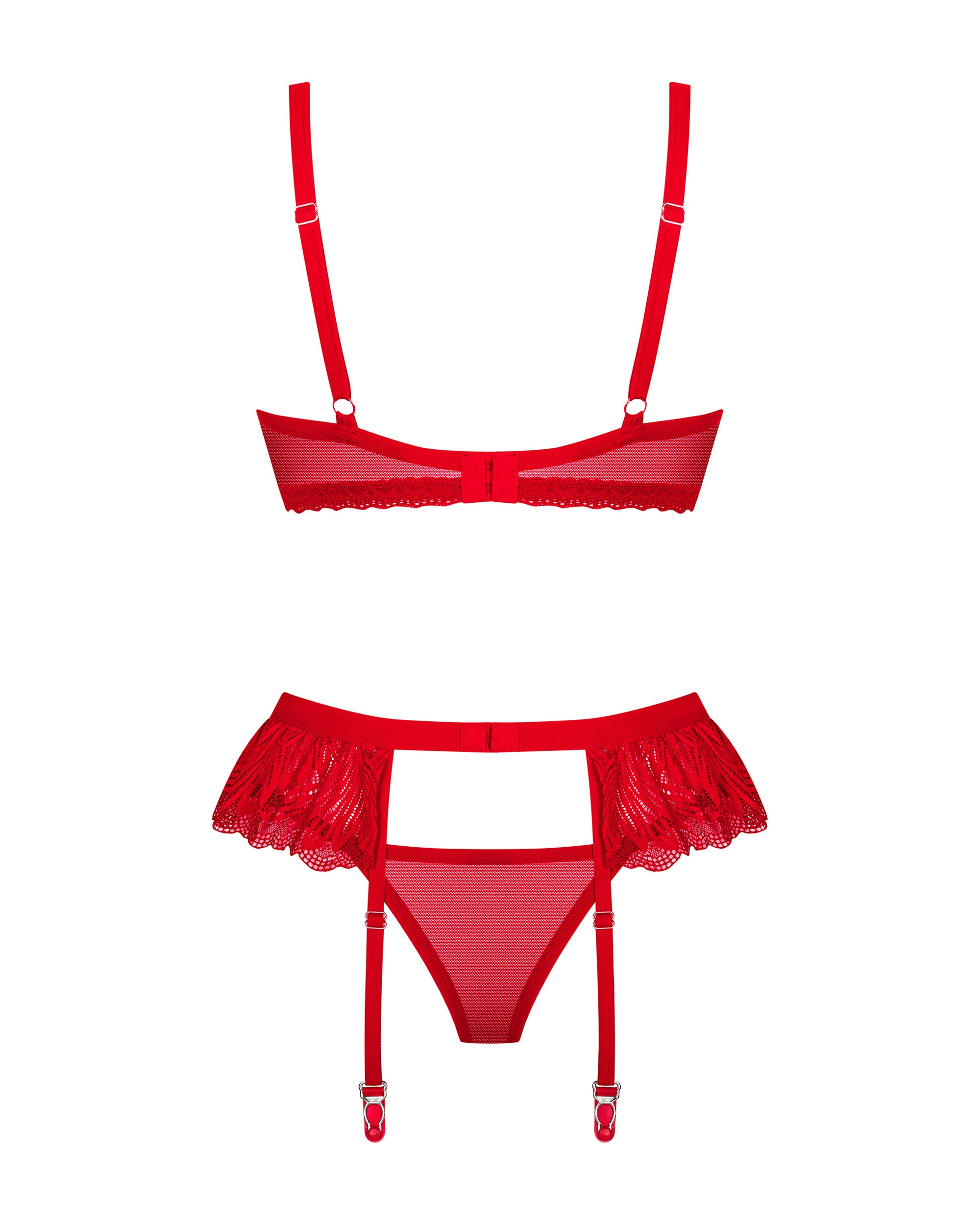 Chilisa 3 Piece Fire Red Bra Set