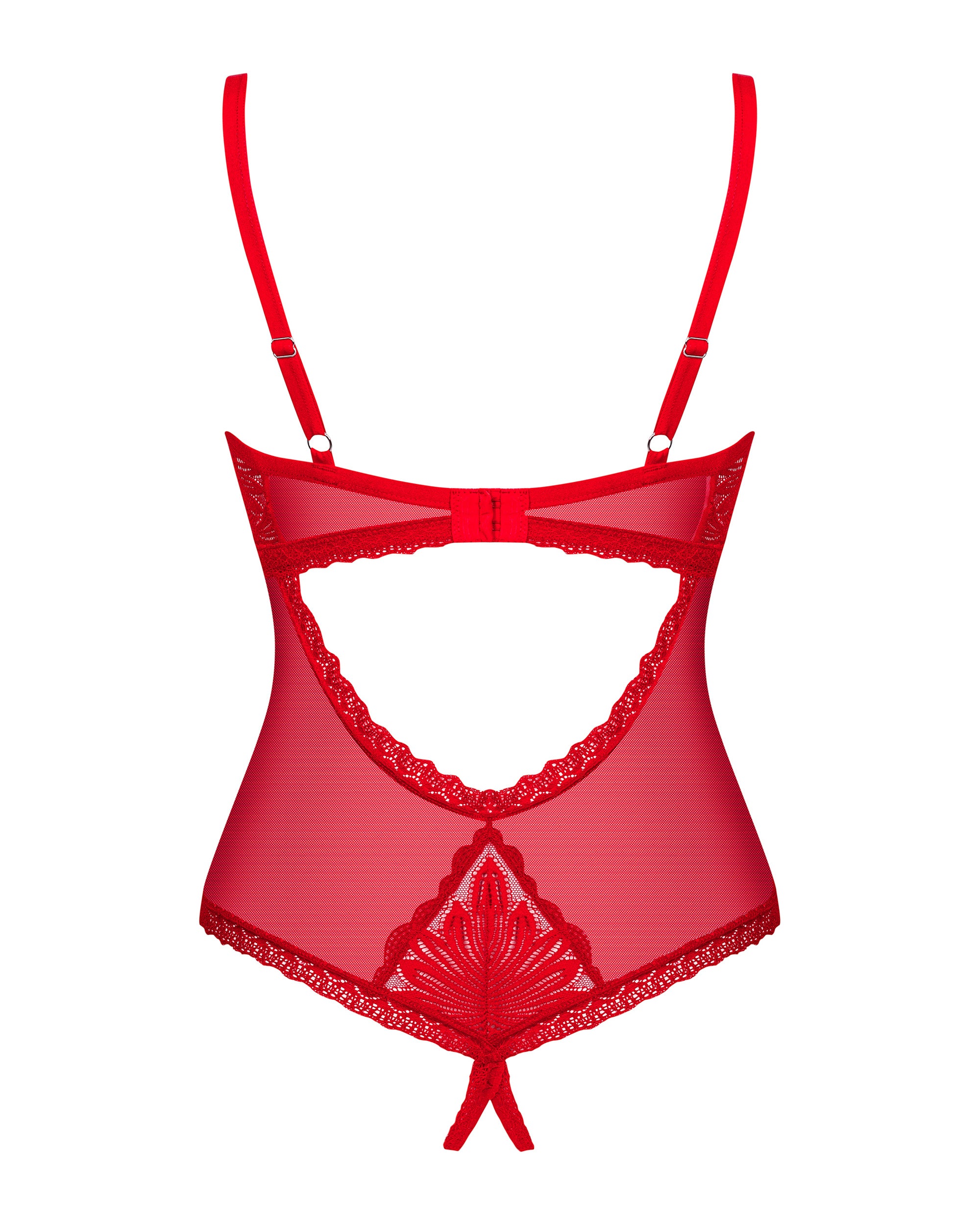 Chilisa Red Crotchless Bodysuit