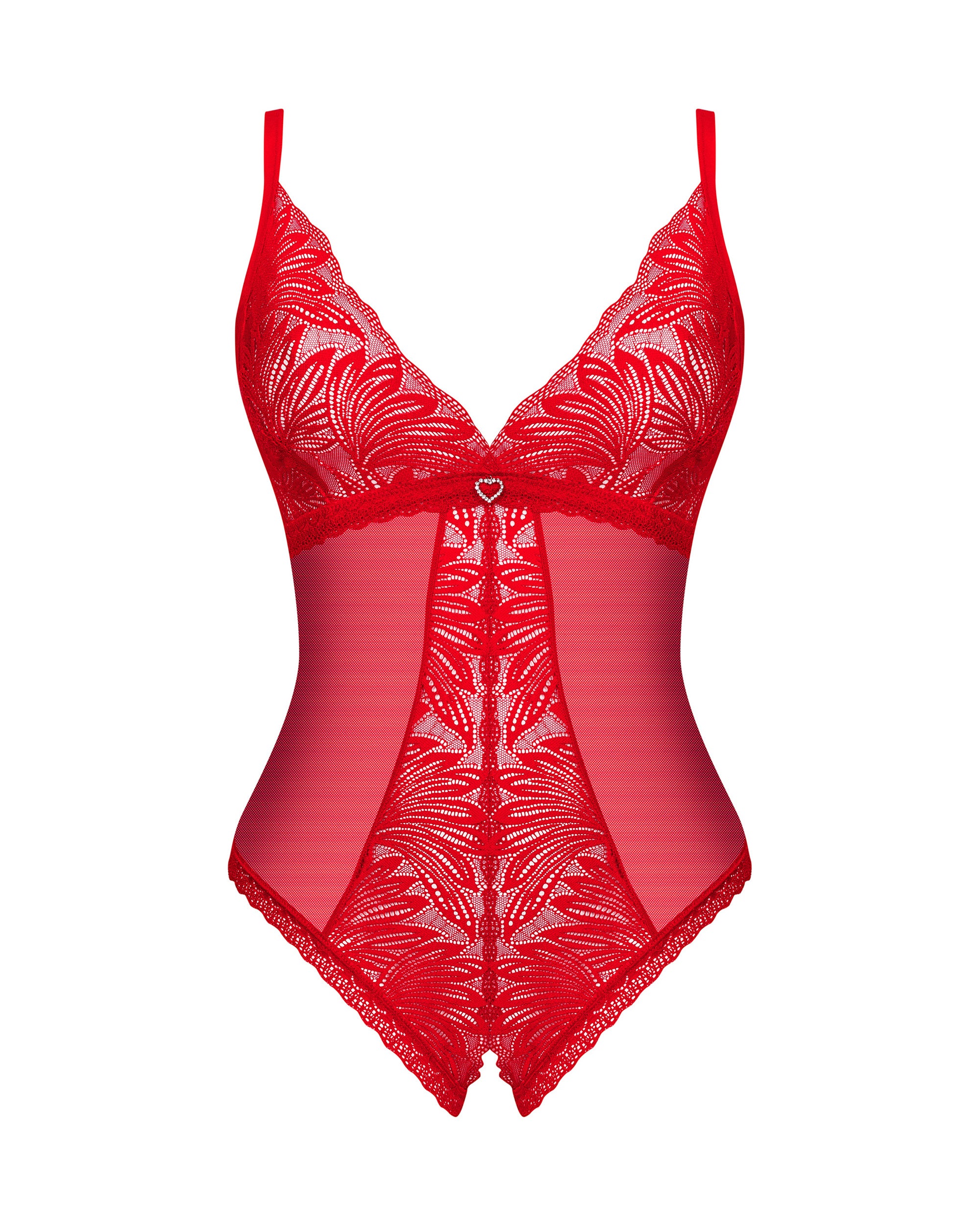 Chilisa Red Crotchless Bodysuit
