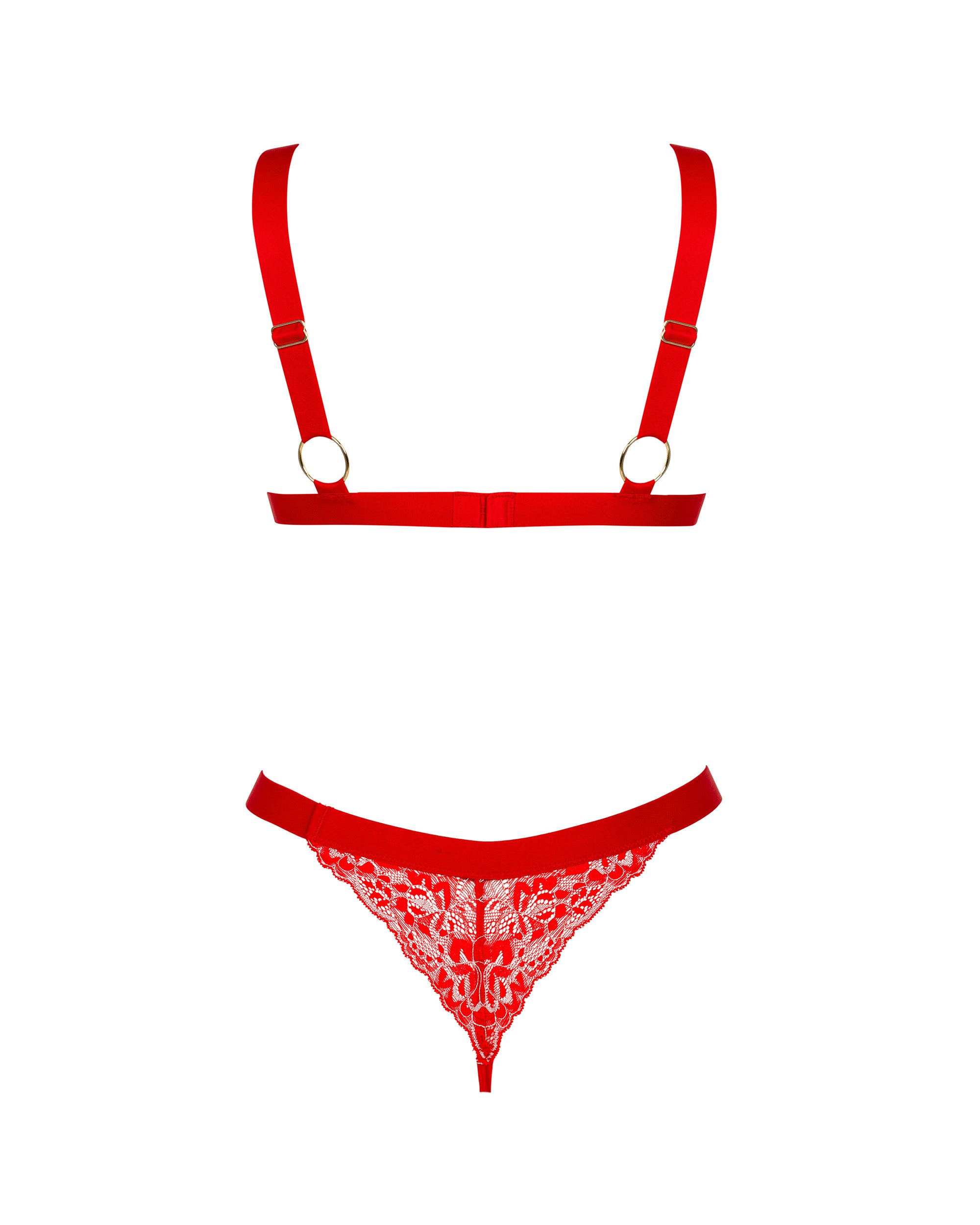 Elianes Red Soft Bra Set
