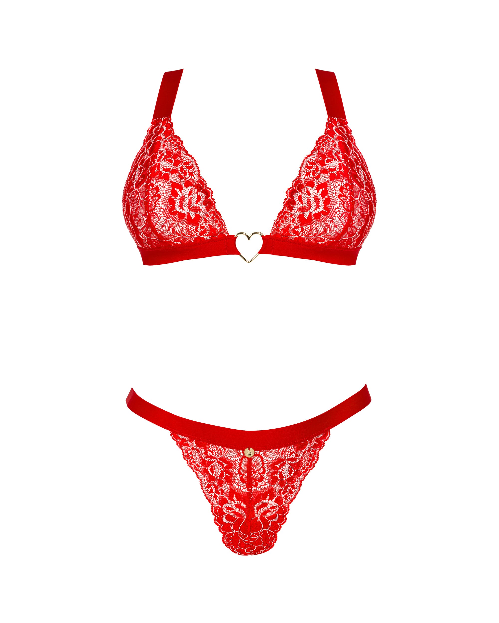 Elianes Red Soft Bra Set
