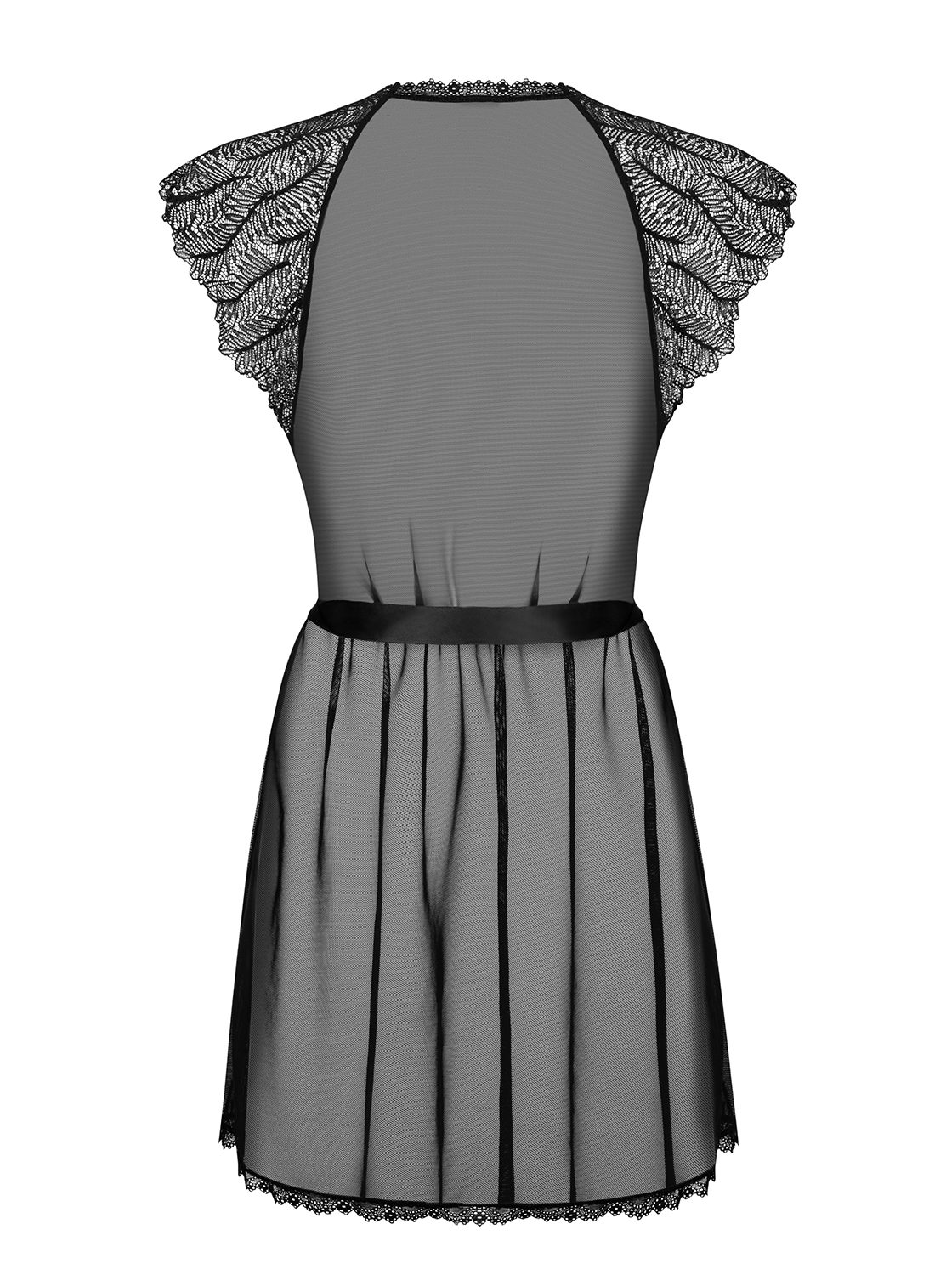 Romanesa Black Sheer Robe