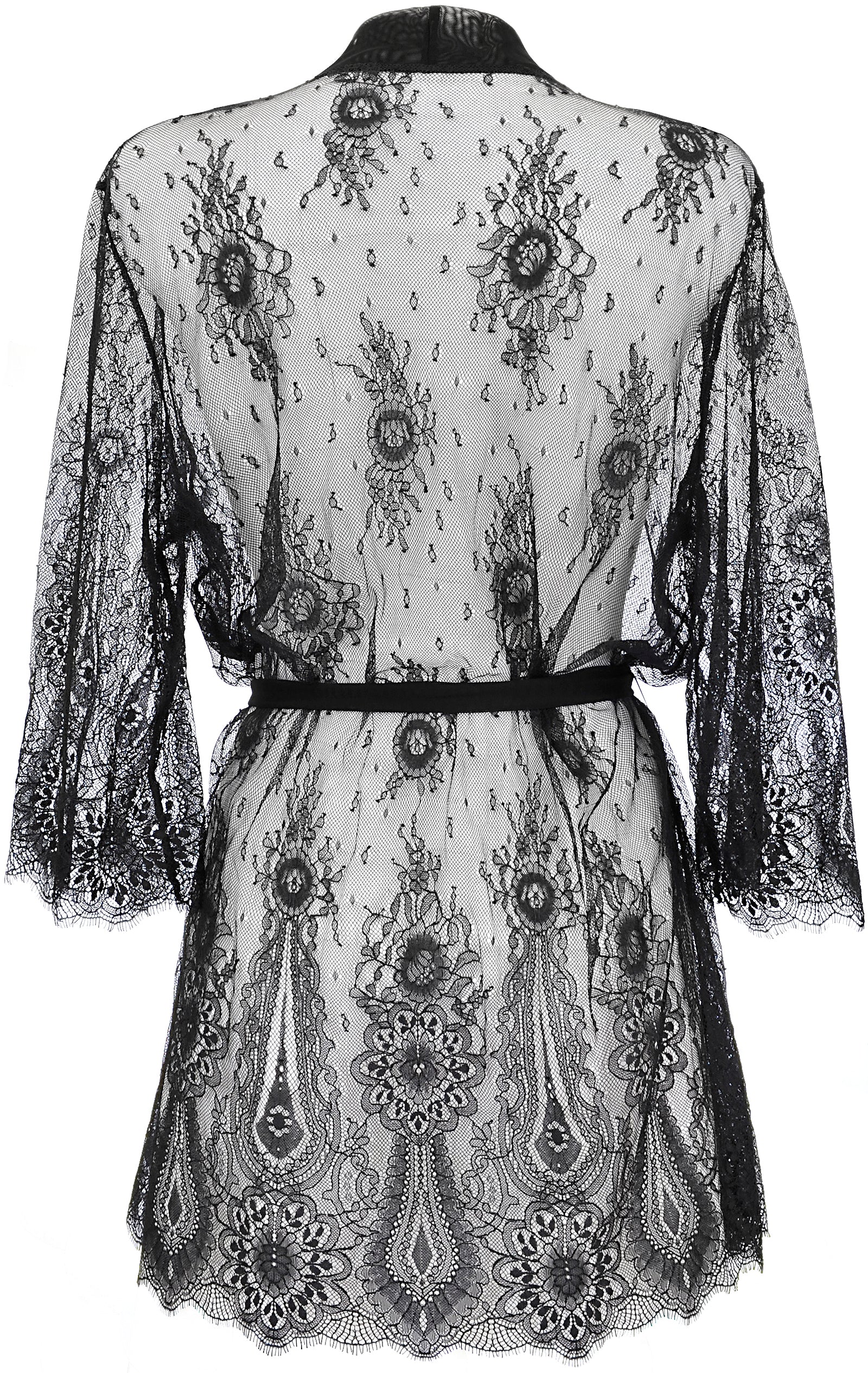 Tiffany Black Lace Robe