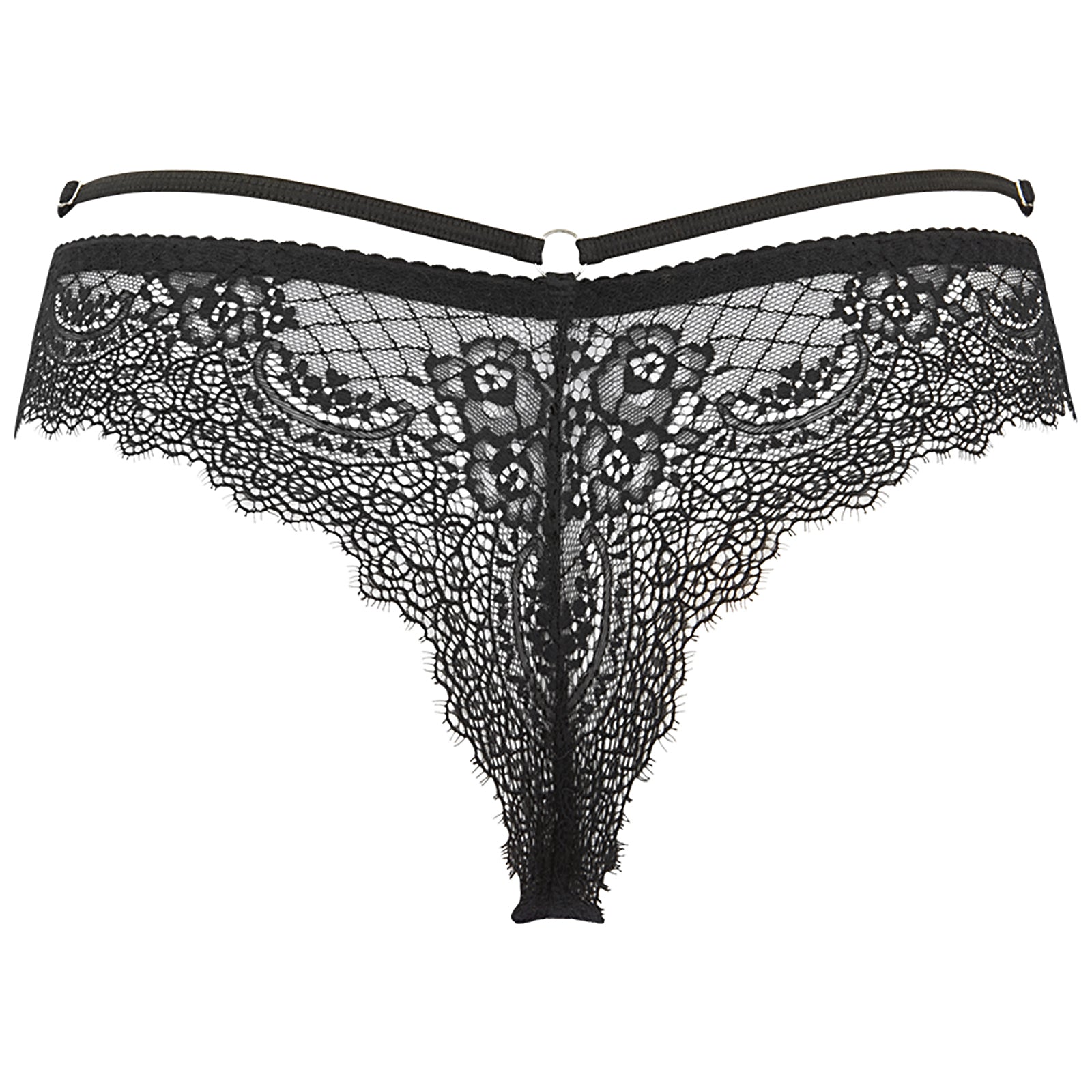 Sophia Black Soft Lace String
