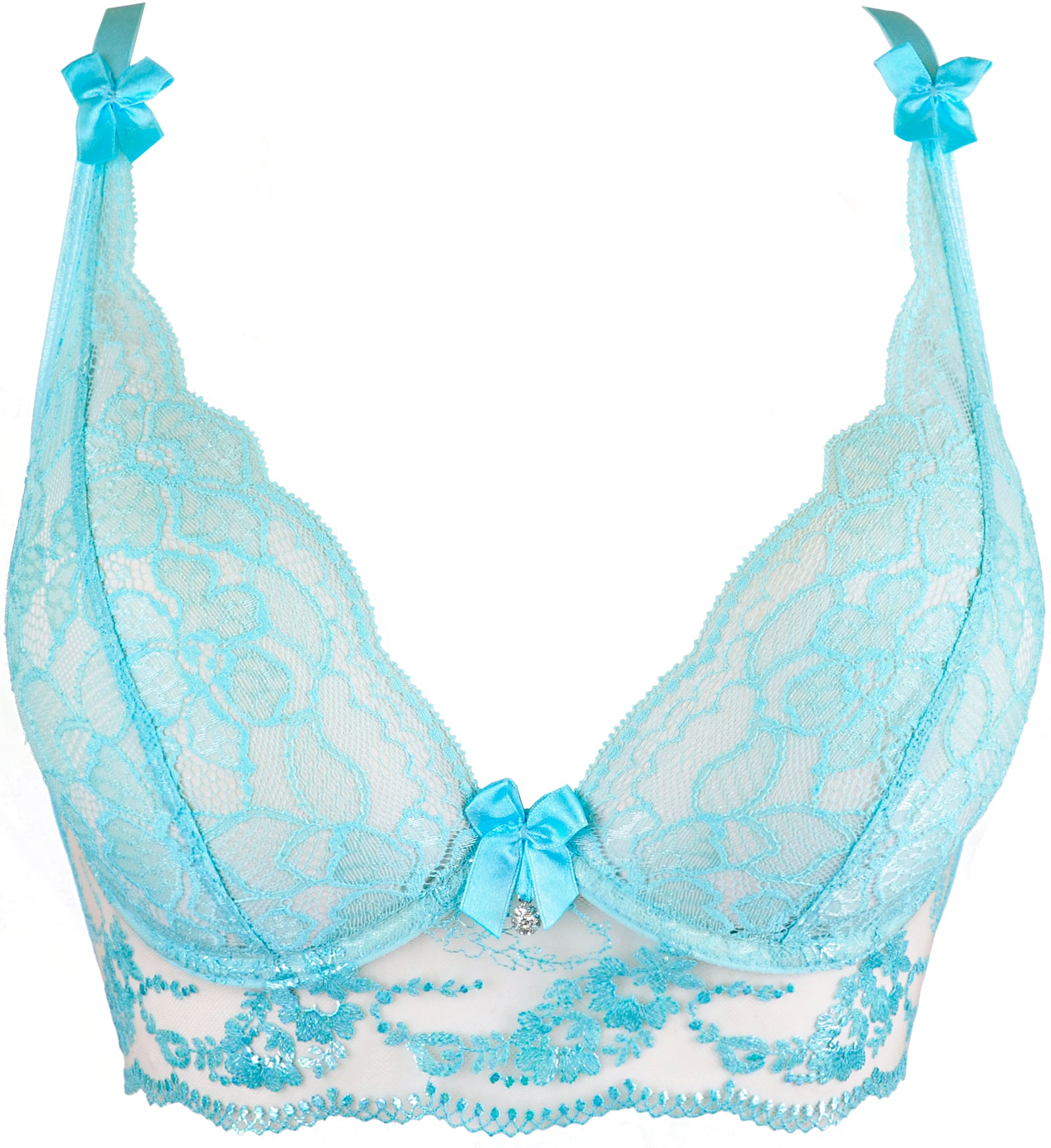 Ava Corset Bra Ice Blue