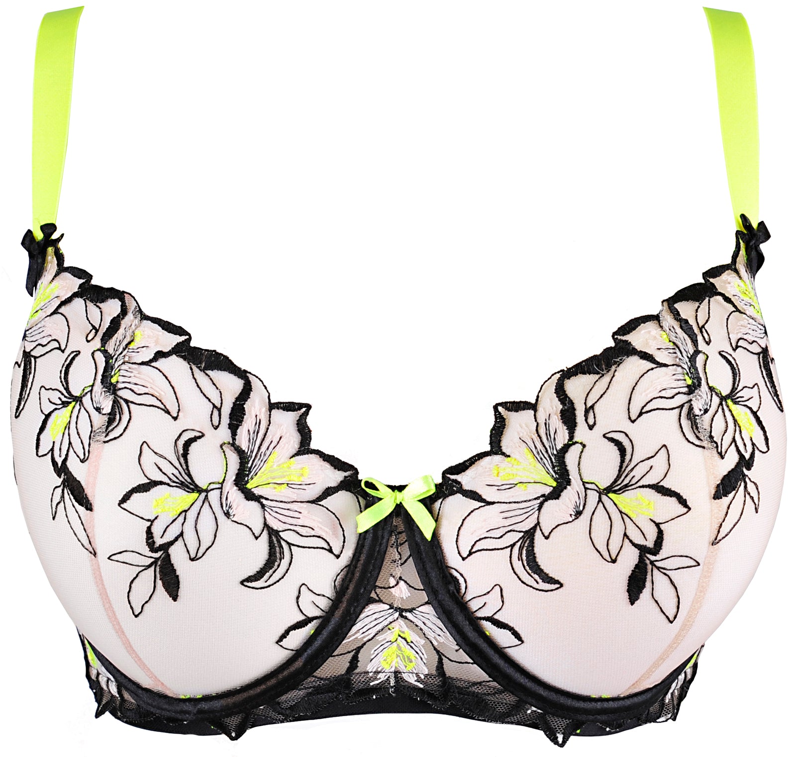 Sienna Soft Bra Black Floral