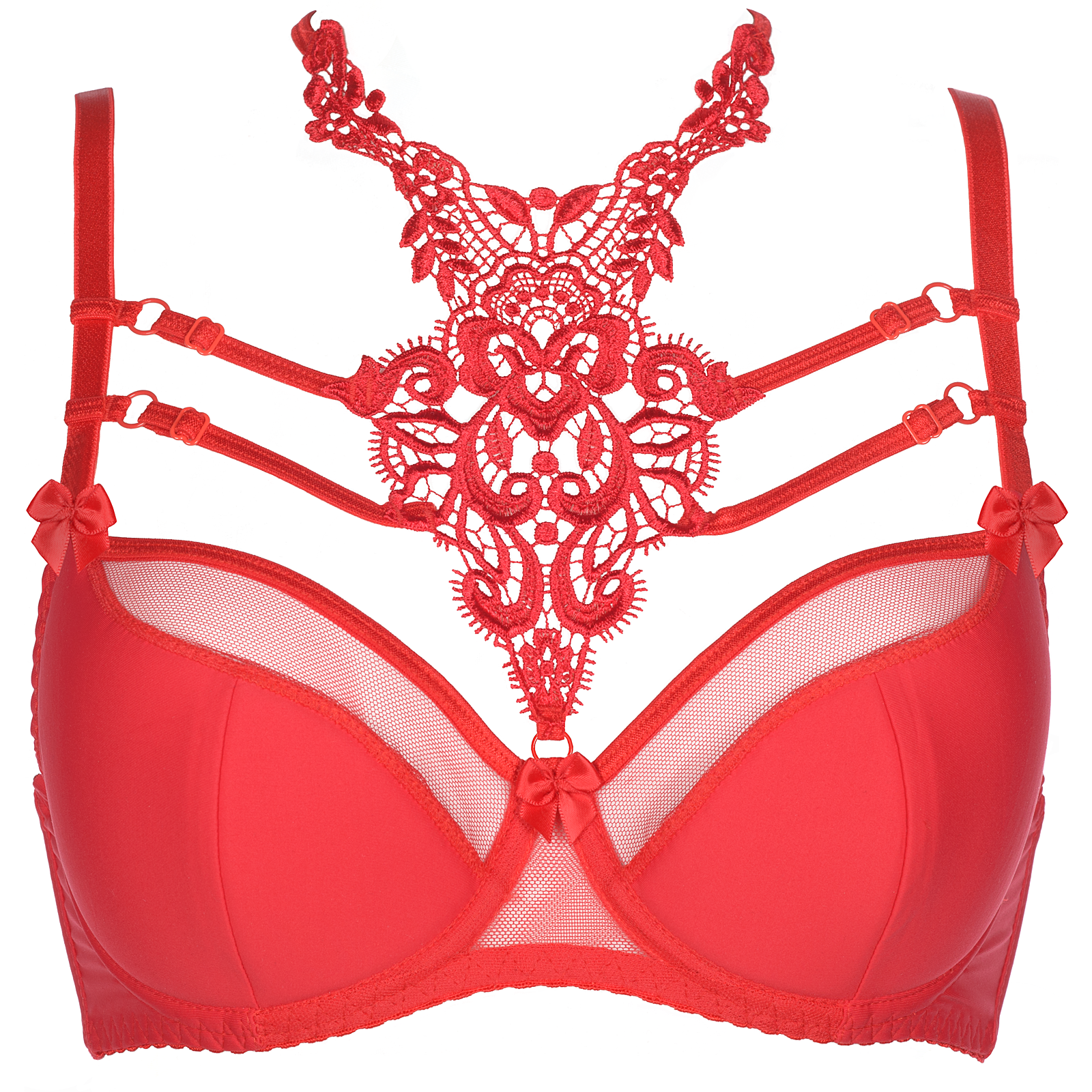 Signet Half Padded Bra Red