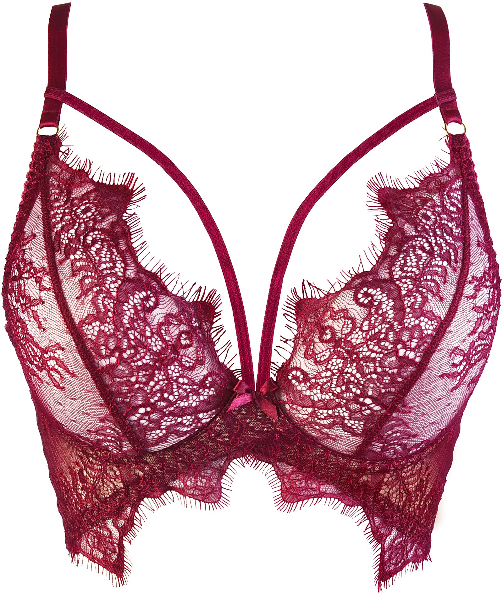 Malaga Corset Bra Deep Plum