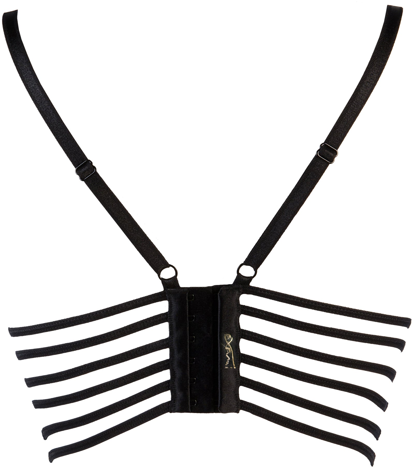 Mia Lace Corset Bra Black