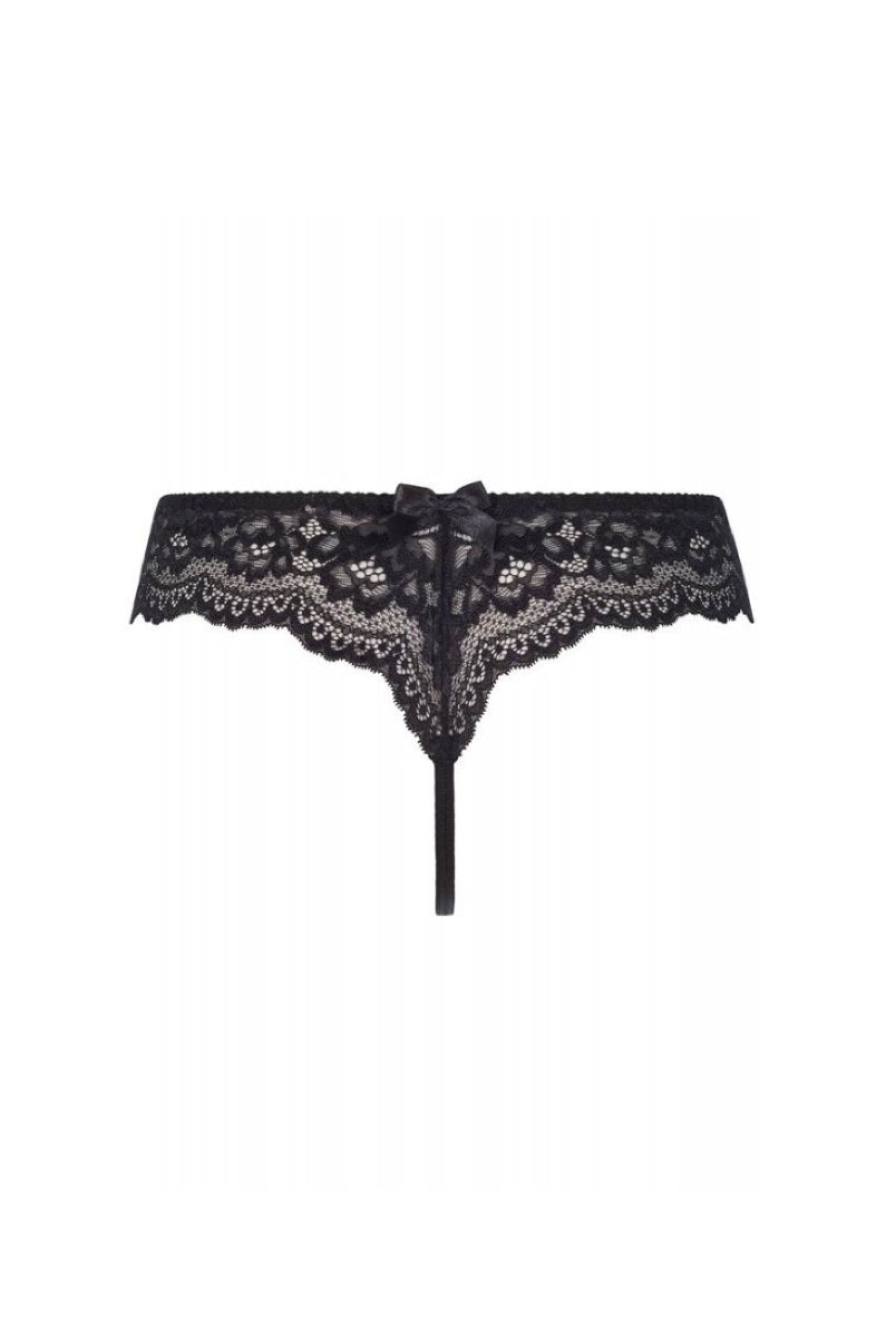 Amelia Black Lace String