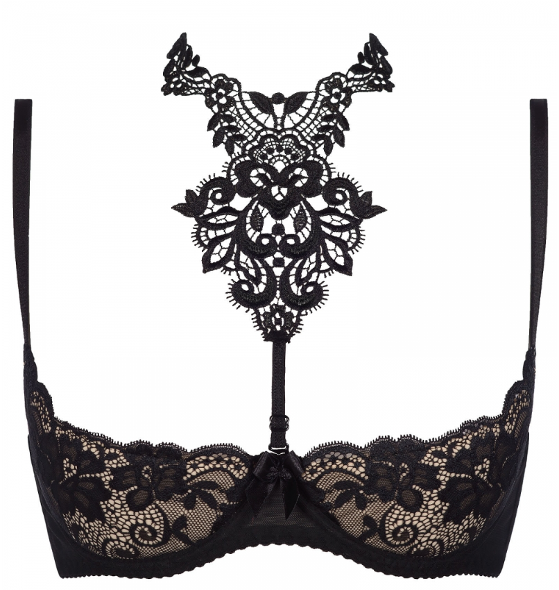 Lucy Quarter Cup Bra Black