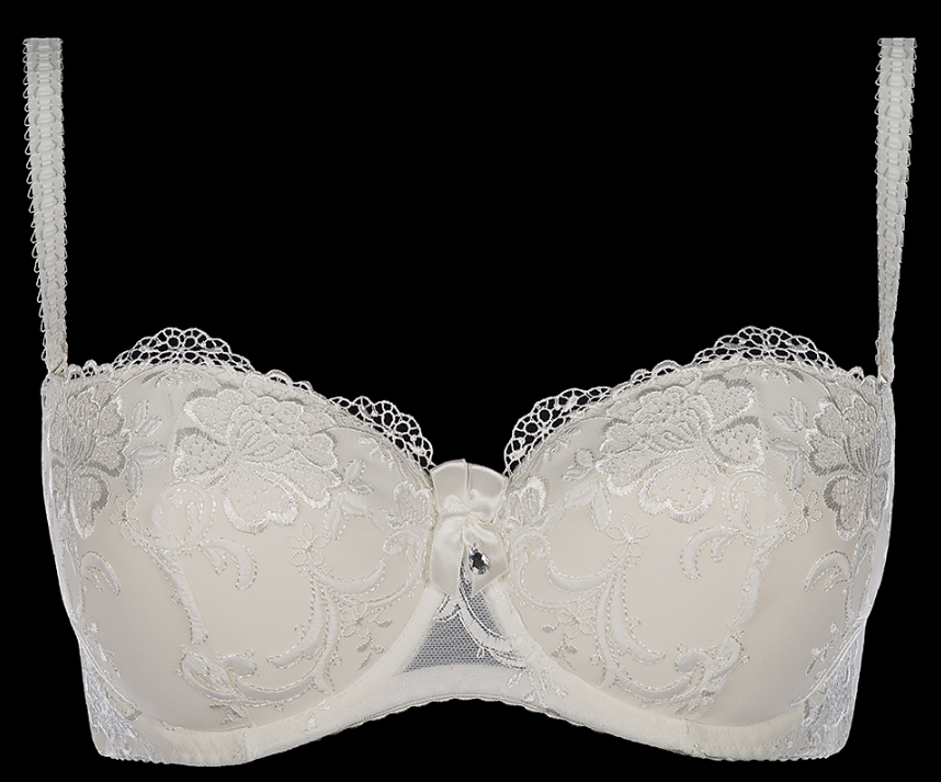 Serment Cream Lace Push Up Bra