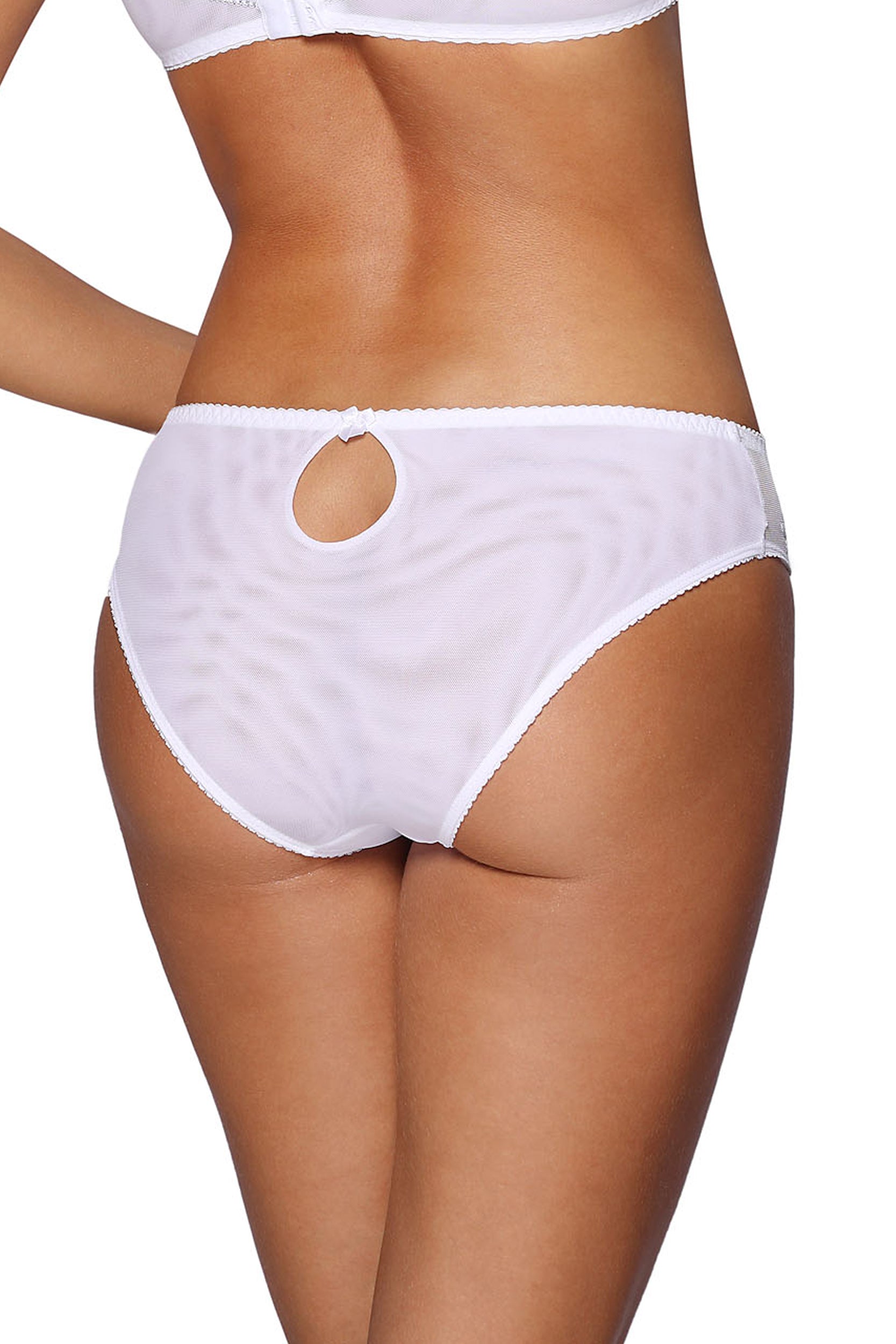 Vera White Lace Brief