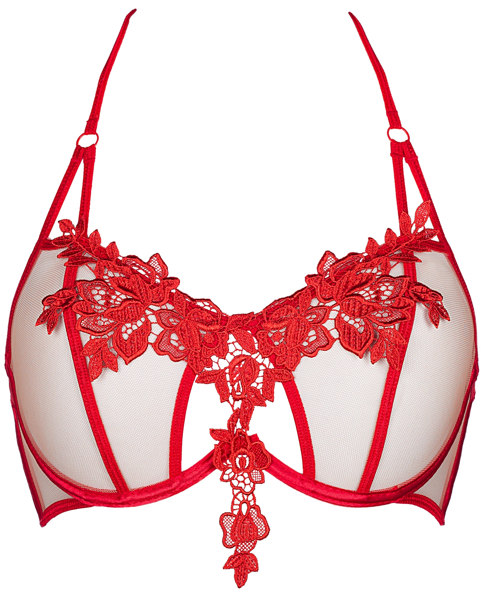 Brooklyn Red or Black Lace Soft Bra